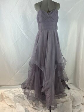 Watters & Watters Lavender Chiffon Evening Gown Women's size 10 NWT